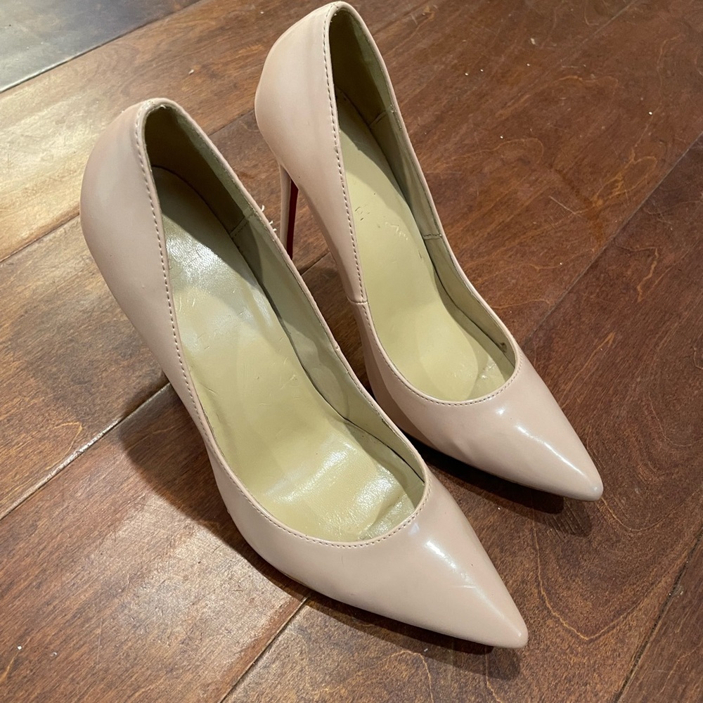 Christian Louboutin So Kate Nude Pumps 4.5 inch heels